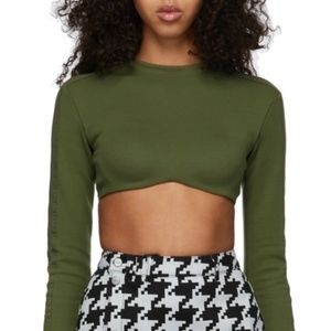 IVY PARK X ADIDAS long sleeve zip crop shirt